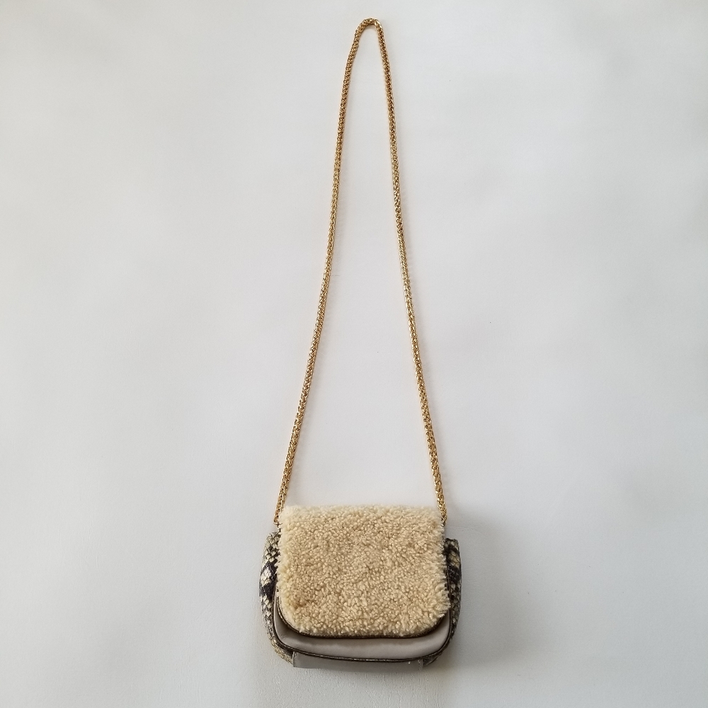 Sam Edelman Fur /Snakeskin Shoulder bag - Picture 2 of 12